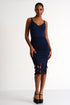 Pencil Skirt With Cutouts - 52437-47-550 02 / 550 Navy / 75% POLYAMIDE, 25% ELASTANE
