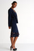 Pencil Skirt With Cutouts - 52437-47-550 02 / 550 Navy / 75% POLYAMIDE, 25% ELASTANE