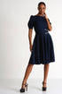 Oval Cut-Out Modern Poodle Skirt - 52437-48-550 02 / 550 Navy / 75% POLYAMIDE, 25% ELASTANE