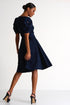 Oval Cut-Out Modern Poodle Skirt - 52437-48-550 02 / 550 Navy / 75% POLYAMIDE, 25% ELASTANE