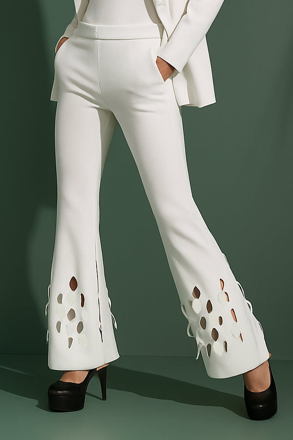 Shan Charlie-Rose Flared Pants With Cutouts