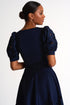 Top With Balloon Sleeves And Oval Cutouts - 52437-64-550 02 / 550 Navy / 75% POLYAMIDE, 25% ELASTANE