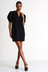Dress With Balloon Sleeves And Cutouts - 52437-66-800 02 / 800 Caviar / 75% POLYAMIDE, 25% ELASTANE