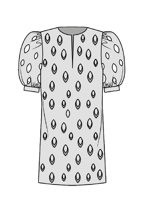 Shan Charlie-Rose Dress With Balloon Sleeves And Cutouts