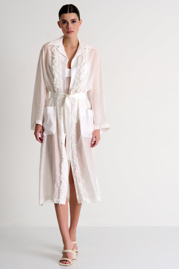 Shan Ary Long Kimono With Fringe Details - 52439-86-000