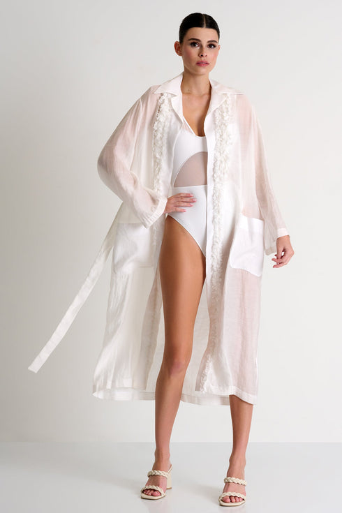 Shan Ary Long Kimono With Fringe Details - 52439-86-000