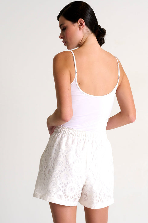 Shan Lili Elegant Lace Shorts
