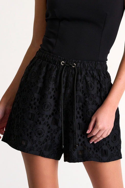 Shan Lili Elegant Lace Shorts