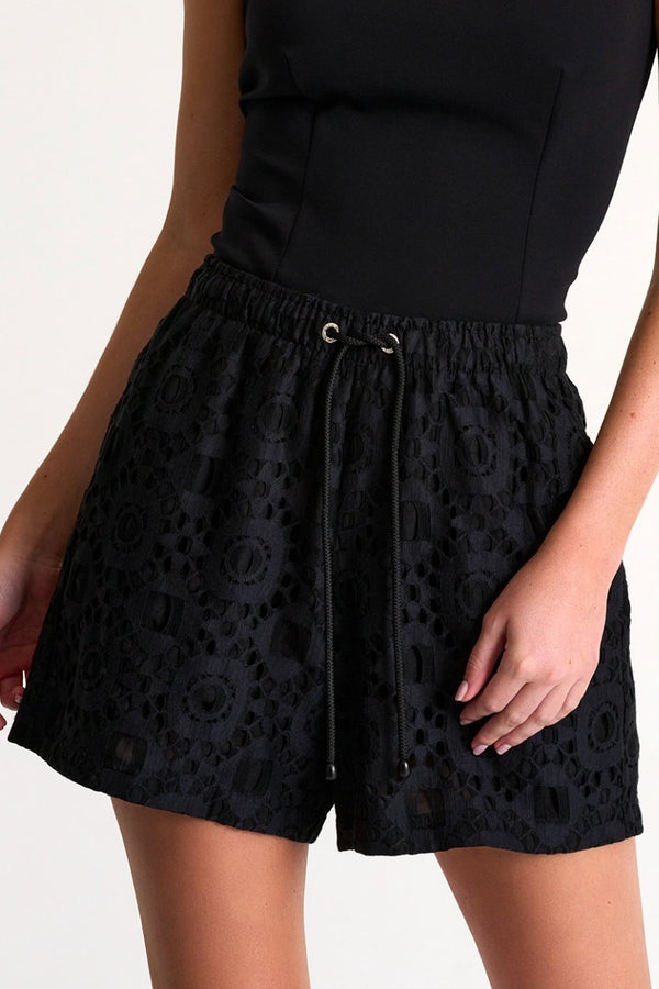 Shan Lili Elegant Lace Shorts