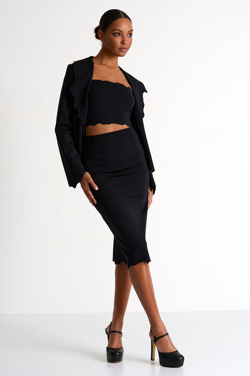 Shan Billy Scalloped Bandeau Top