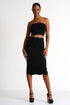 Scalloped Pencil Skirt - 52447-47-800 02 / 800 Caviar / 75% POLYAMIDE, 25% ELASTANE
