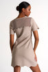 Short Sleeve Dress With Scalloped Edges - 52447-65-710 02 / 710 Sahara / 75% POLYAMIDE, 25% ELASTANE