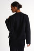 Short Jacket With Scalloped Collar And Cuffs - 52447-81-800 02 / 800 Caviar / 75% POLYAMIDE, 25% ELASTANE