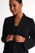 Short Jacket With Scalloped Collar And Cuffs - 52447-81-800 02 / 800 Caviar / 75% POLYAMIDE, 25% ELASTANE
