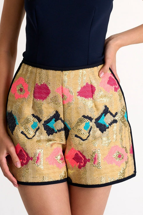 Shan Diana Luxurious Jacquard Shorts - 52449-55-958