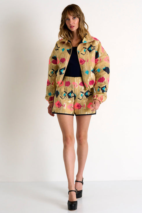 Shan Diana Luxurious Jacquard Shorts - 52449-55-958