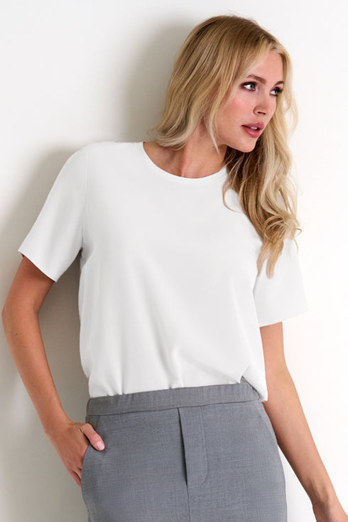 Shan Soie Short-Sleeve Silk T-Shirt