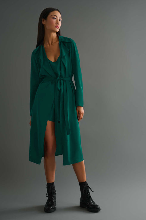 Shan Soie Long flowy blazer