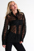 Shan Marguerite Embroidered tulle shirt
