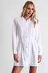 Shan Angèle Poplin shirt tunic with cinched waist