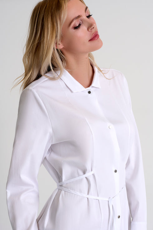 Shan Angèle Poplin shirt tunic with cinched waist
