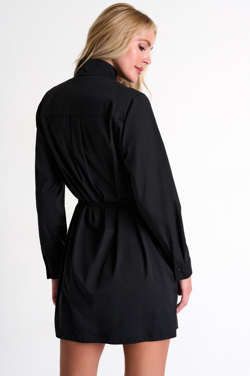 Shan Angèle Poplin shirt tunic with cinched waist