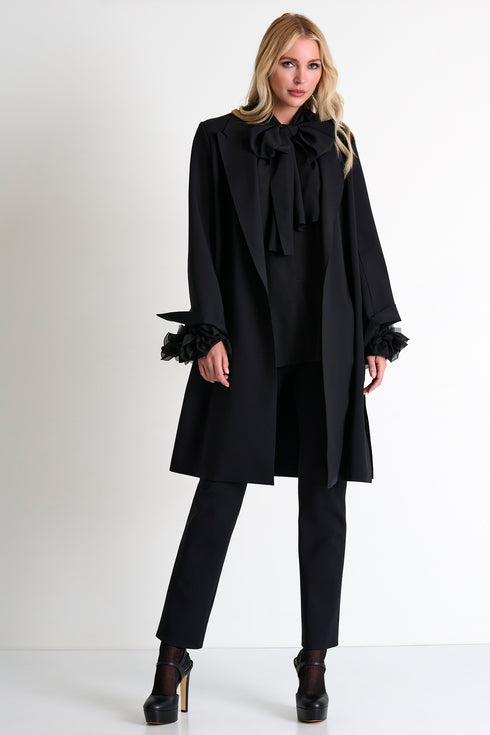 Shan Sofia Long coat with tie belt