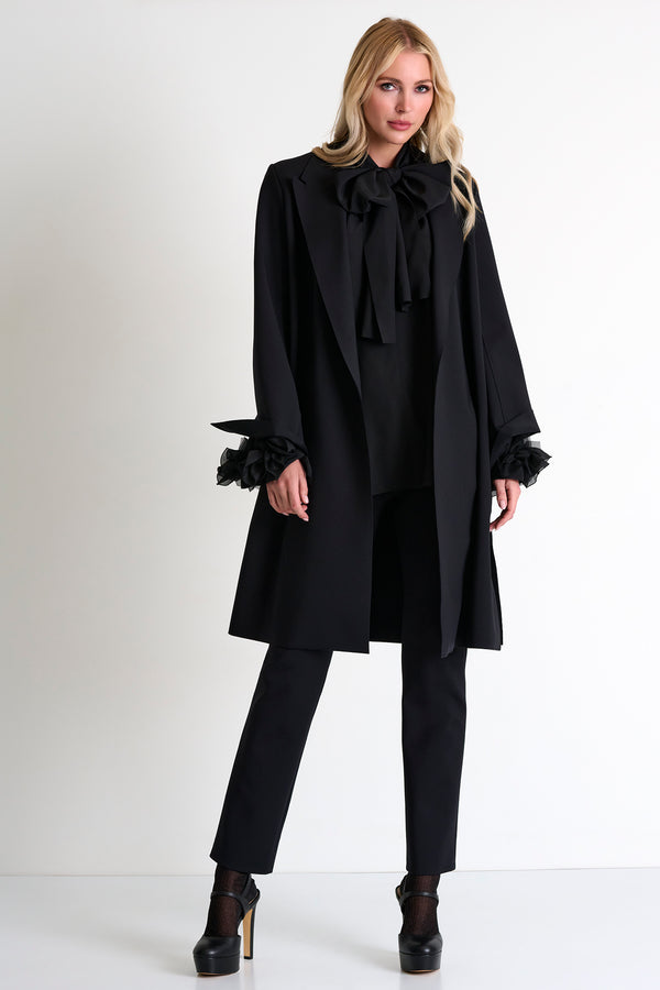 Shan Sofia Long coat with tie belt