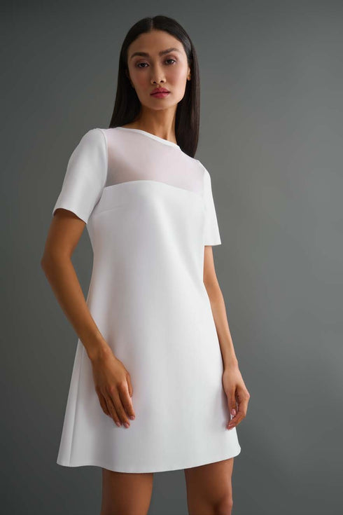 Shan Sofia Sheer detail dress