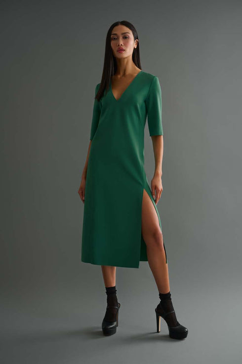 Shan Sofia Long V-Neck Dress
