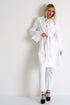 Long Coat With Tie Belt - 52467-80-000 02 / 000 White / 75% POLYAMIDE, 25% ELASTANE