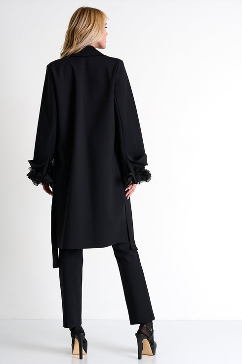 Shan Sofia Long coat with tie belt