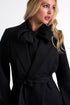 Shan Sofia Long coat with tie belt