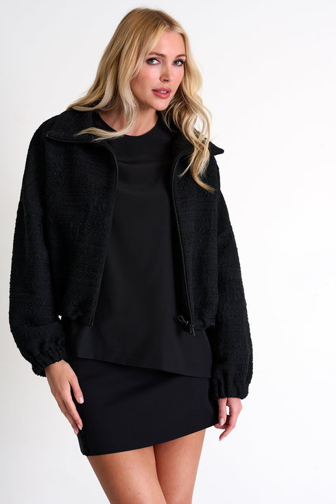 Veste Bomber - 52476-79-800 02 / 800 Caviar / 50% ACRYLIC 30% COTTON 10% WOOL 5%