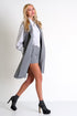 Contemporary Long Sleeveless Jacket - 52480-76-160 02 / 160 Silver Gray / 55% WOOL 40% POLYESTER 5% ELASTANE