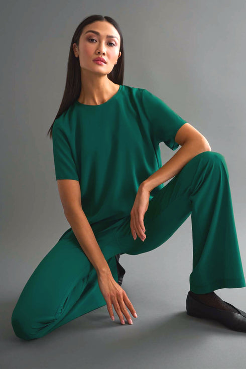 Shan Soie Short-Sleeve Silk T-Shirt