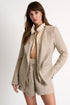 Structured Sparkly Linen Blazer - 52524-78-110 02 / 110 Beige Gold / 85% LINEN, 10% SILK, 5% COTTON