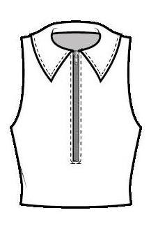 Shan Sofia Zipped Sleeveless Cropped Polo Top