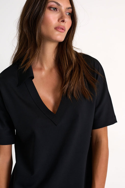 Short-Sleeve Polo - 52527-62-800 02 / 800 Black / 75% POLYAMIDE, 25% ELASTANE