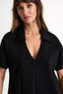 Loose Polo Dress - 52527-65-800 02 / 800 Black / 75% POLYAMIDE, 25% ELASTANE
