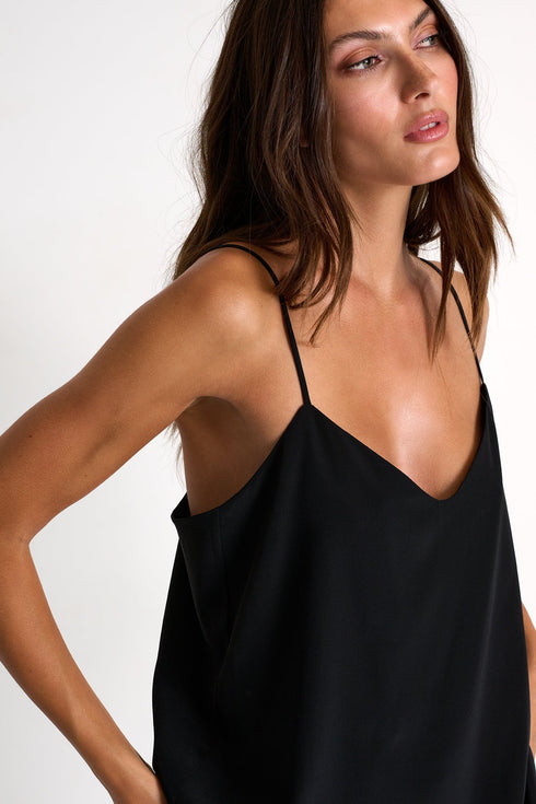 Bias-Cut Taffeta Camisole - 52528-94-800 02 / 800 Black / 100% POLYESTER