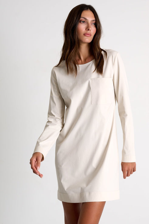 Long-Sleeved Lycra Dress - 52530-69-110 02 / 110 Beige / 75% POLYAMIDE, 25% ELASTANE