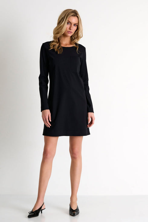 Long-Sleeved Lycra Dress - 52530-69-800 02 / 800 Black / 75% POLYAMIDE, 25% ELASTANE