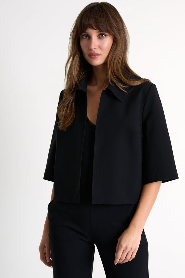 Short-Sleeved Lycra Jacket - 52530-75-800 02 / 800 Black / 75% POLYAMIDE, 25% ELASTANE