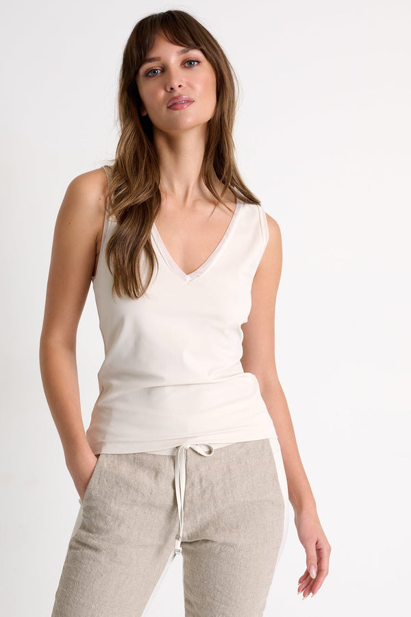 V-Neck Lycra Camisole - 52530-95-110 02 / 110 Beige / 75% POLYAMIDE, 25% ELASTANE