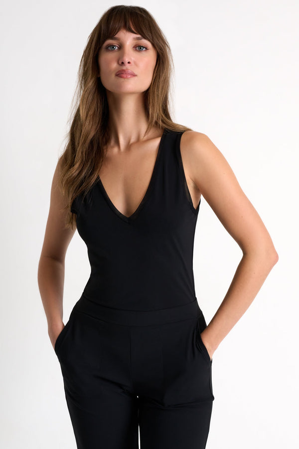 V-Neck Lycra Camisole - 52530-95-800 02 / 800 Black / 75% POLYAMIDE, 25% ELASTANE