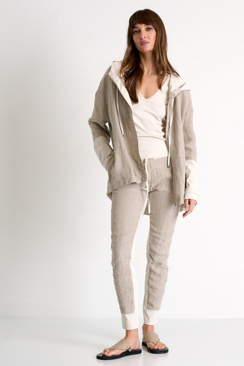 Casual Linen & Lycra Pants - 52535-52-110 02 / 110 Beige / 75% POLYAMIDE, 25% ELASTANE