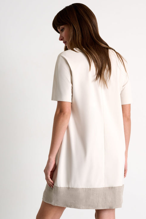 Lycra V-Neck Dress - 52535-67-110 02 / 110 Beige / 75% POLYAMIDE, 25% ELASTANE