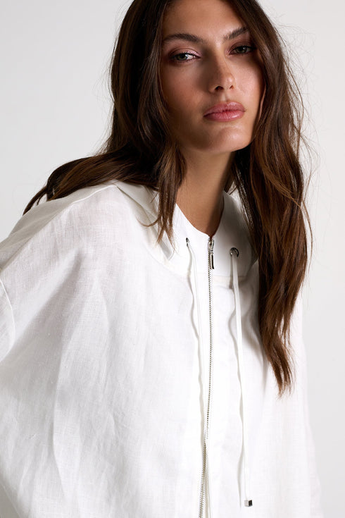 Linen And Lycra Vest - 52535-79-020 02 / 020 Cream / 100% LINEN