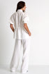 Linen Pants Tied At The Waist - 52536-52-020 02 / 020 Cream / 100% LINEN